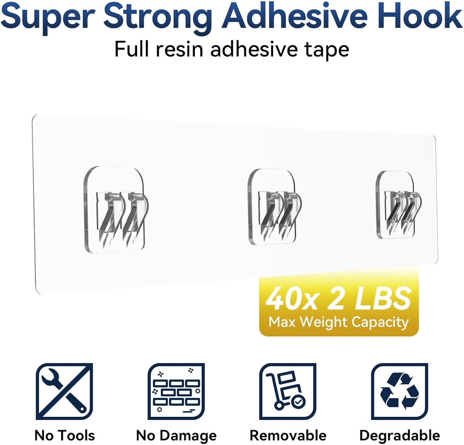 Shower Caddy Adhesive, Rustproof Shower Shelves for inside Shower, Large Capacity Bathroom Organizers and Storage, Shower Storage with Removable Hooks, No Drill Bathroom Accessories Black