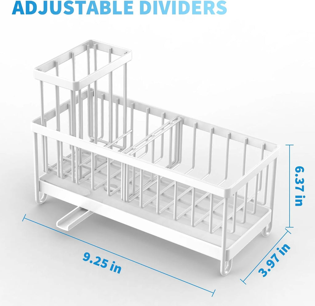 Sink Caddy,White Rust-Resistant Kitchen Organizer,Sponge Holder for Kitchen Sink